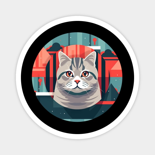 American Shorthair Cat Xmas Ornament Magnet by logiamerch